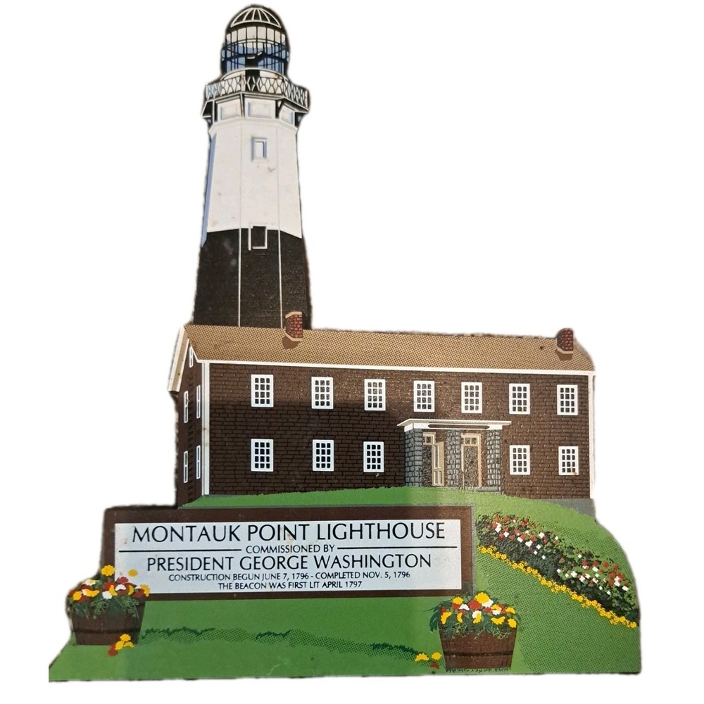 Vtg‎ Sheila's Collectibles Montauk Point Lighthouse Shelf Sitter Long Island NY
